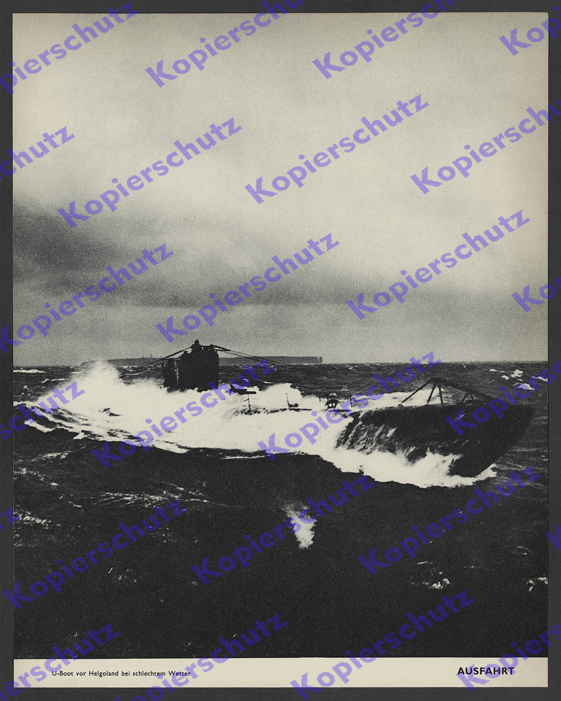 orig. Fotodruck Franz Schensky Kaiserliche Marine U-Boot Helgoland Nordsee  1917